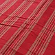 handloom begampuri pure cotton saree in bright scarlet red with fine beige pinstripes and off-white woven temple borders with fringe tassels