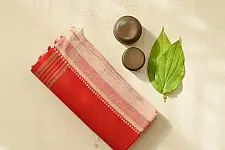 Sadaa . सदा | Begampuri Handloom Cotton Saree - Red