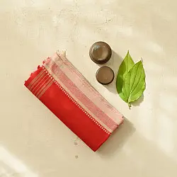 Sadaa . सदा | Begampuri Handloom Cotton Saree - Red