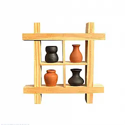 Terracotta Tales | Terracotta Pottery Art - Miniature Wall Art Frame - A