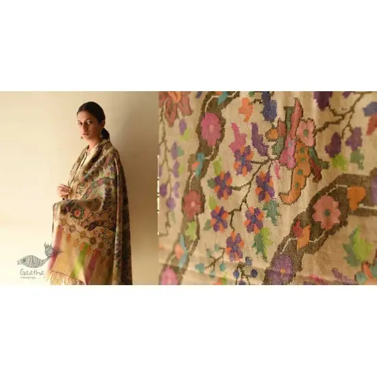 shop Kani Handwoven ~ Pure Pashmina Wool Kashmiri Shawl