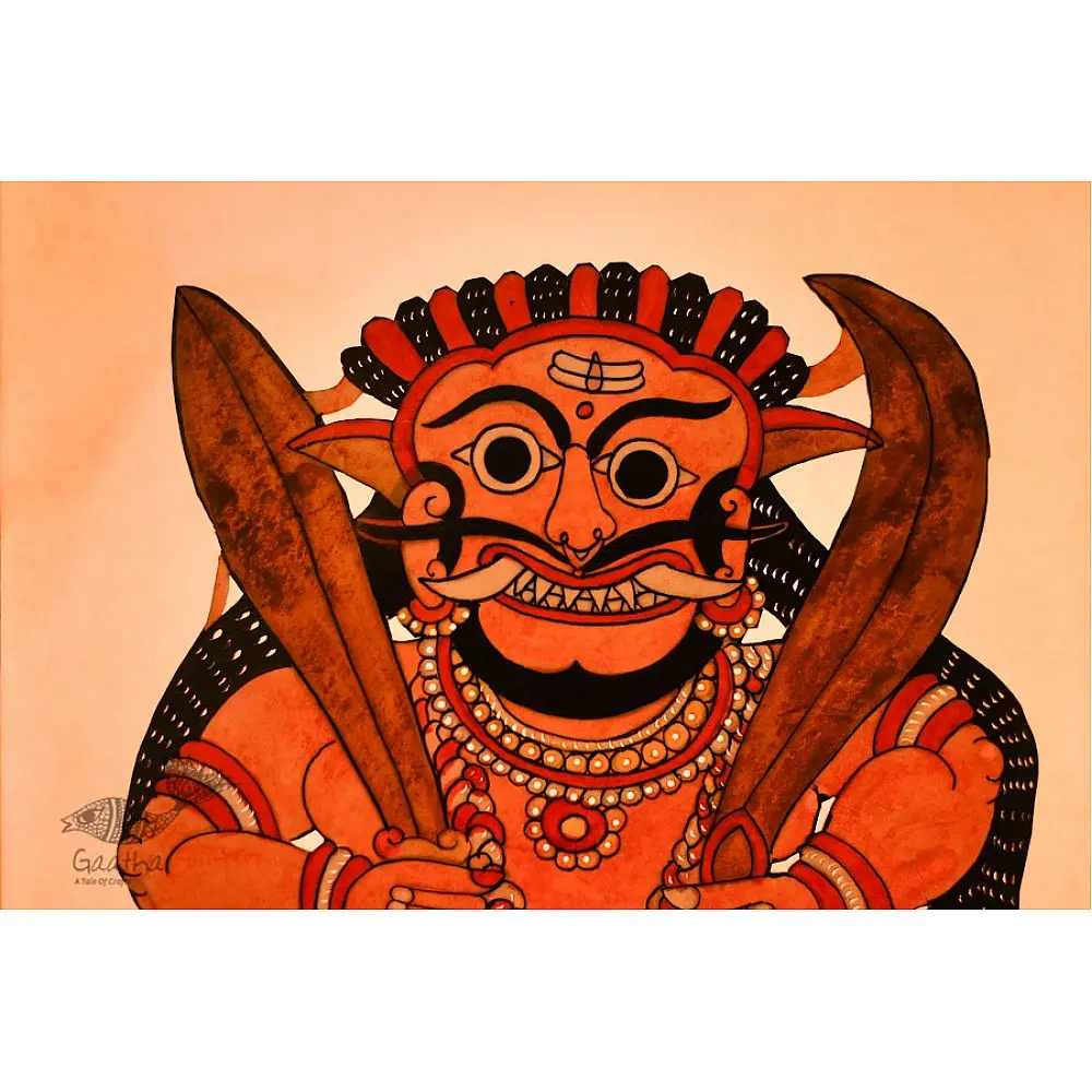 Handmade leather puppet - asur