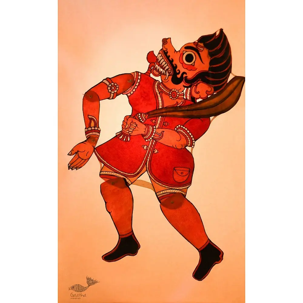 Handmade leather puppet | Asura