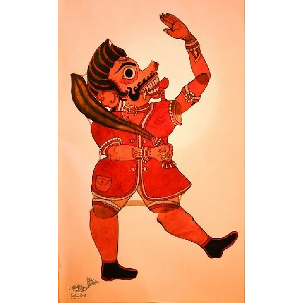Handmade leather puppet | Asura