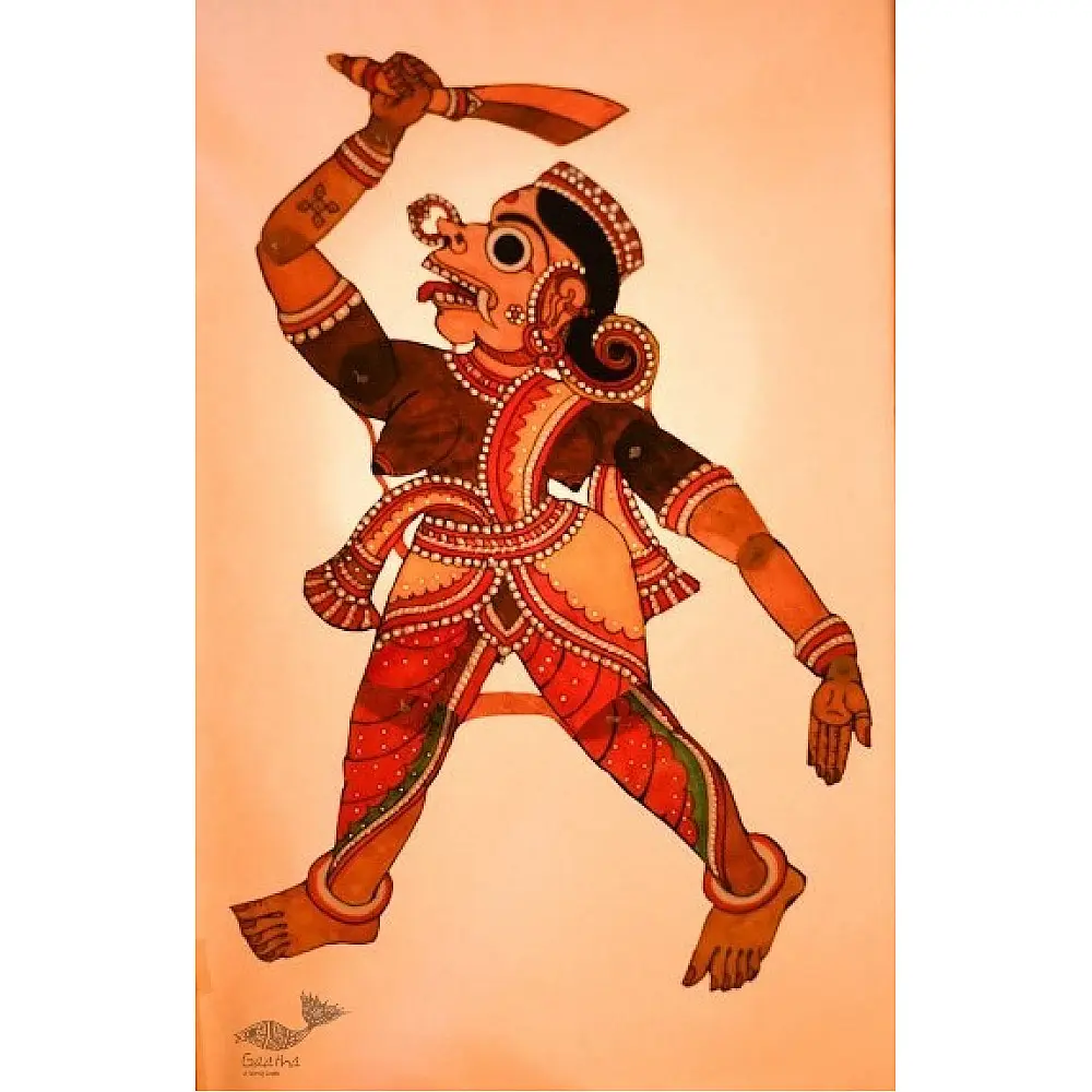 Handmade leather puppet-Putana-16