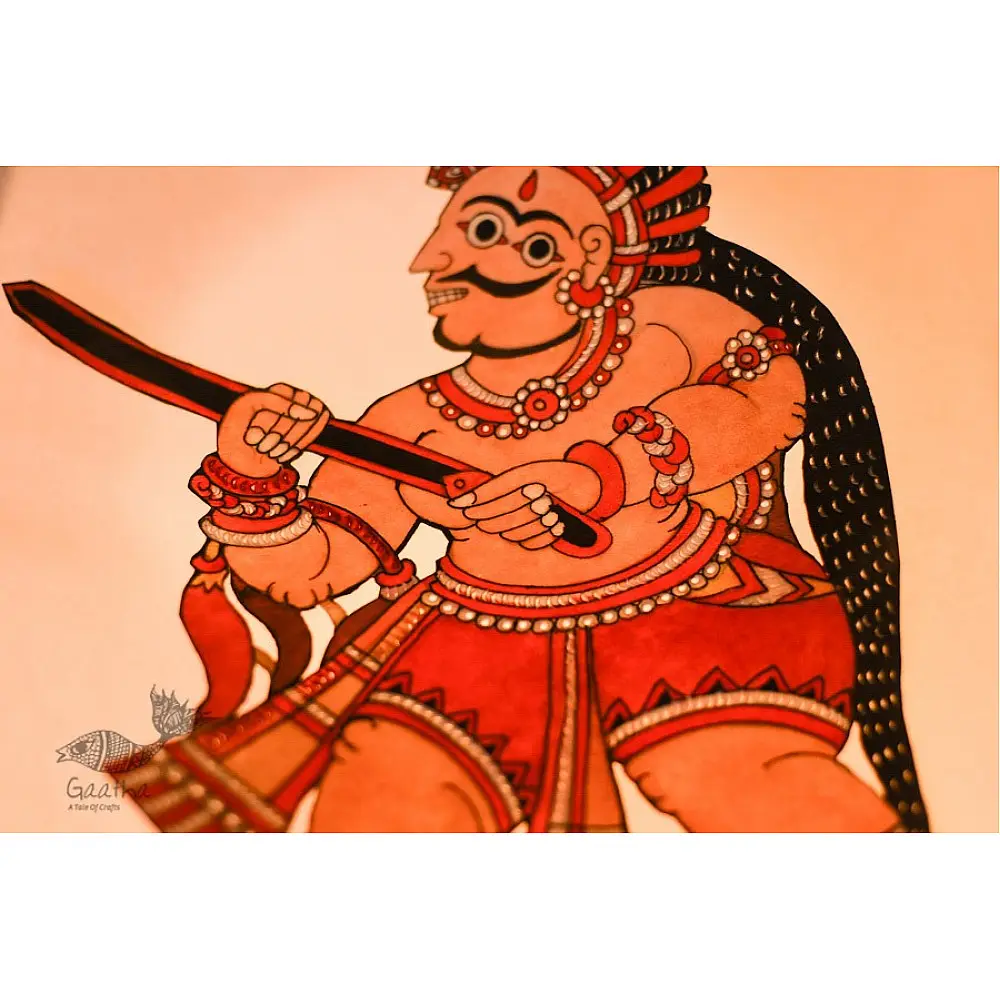 Handmade leather puppet - asura