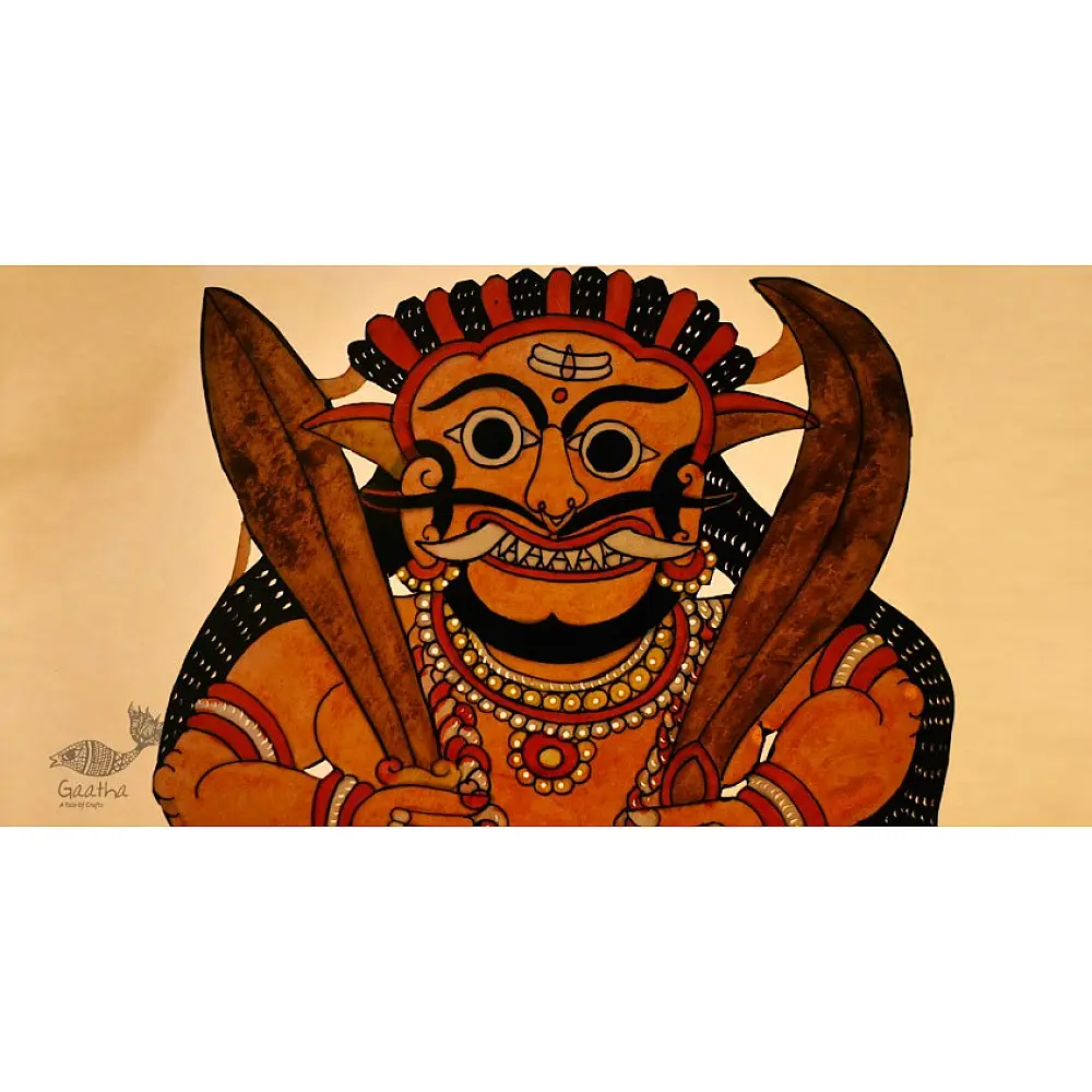 Handmade leather puppet - asur