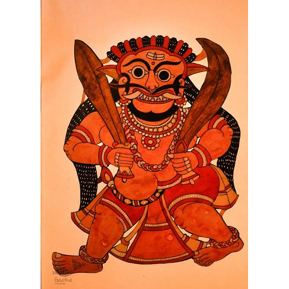 Handmade leather puppet - asur