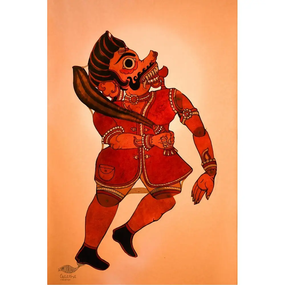 Handmade leather puppet | Asura