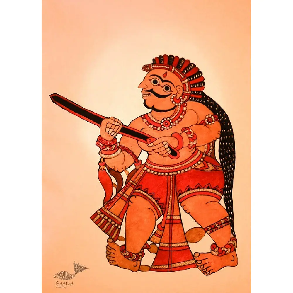 Handmade leather puppet - asura