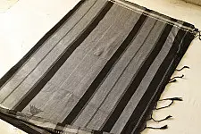 Casual Classics ❊ Handloom Cotton Black Saree