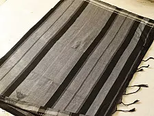 Casual Classics ❊ Handloom Cotton Black Saree