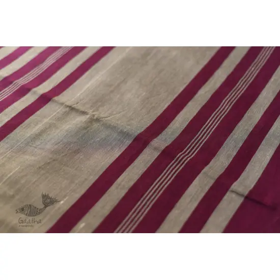 Casual Classics ❊ Everyday Handloom Saree - magenta cotton saree 