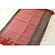 Casual Classics cotton saree - Carbon Black With Red Border