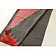 Casual Classics cotton saree - Carbon Black With Red Border