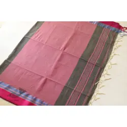 Casual Classics ❊ Handloom Saree ❊ Carbon Black With Resham Border