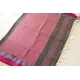 shop  Handloom Saree - Carbon Black With Rani Pink Border