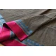 shop  Handloom Saree - Carbon Black With Rani Pink Border