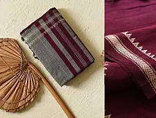 Casual Classics ❊ Handloom Saree ❊ Dark Magenta