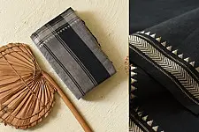 Casual Classics ❊ Handloom Saree ❊ Navy Blue