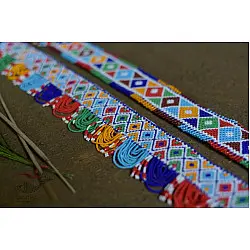 Shubh-Laabh . शुभ लाभ ⁂ Glass Bead Temple Toran (Set of Three) ⁂ 1