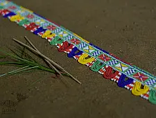 Shubh-Laabh . शुभ लाभ ⁂ Glass Bead Toran (37" x 2.5") ⁂ 11