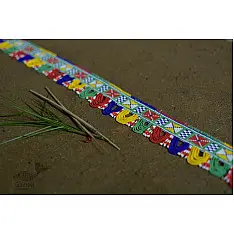 Shubh-Laabh . शुभ लाभ ⁂ Glass Bead Toran (37" x 2.5") ⁂ 11