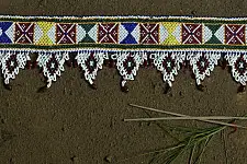 Shubh-Laabh . शुभ लाभ ⁂ Glass Bead Toran (38" x 5") ⁂ 6
