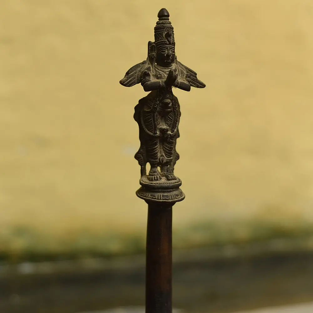 Shop Antique from Khajuraho Brass Garuda Bell 