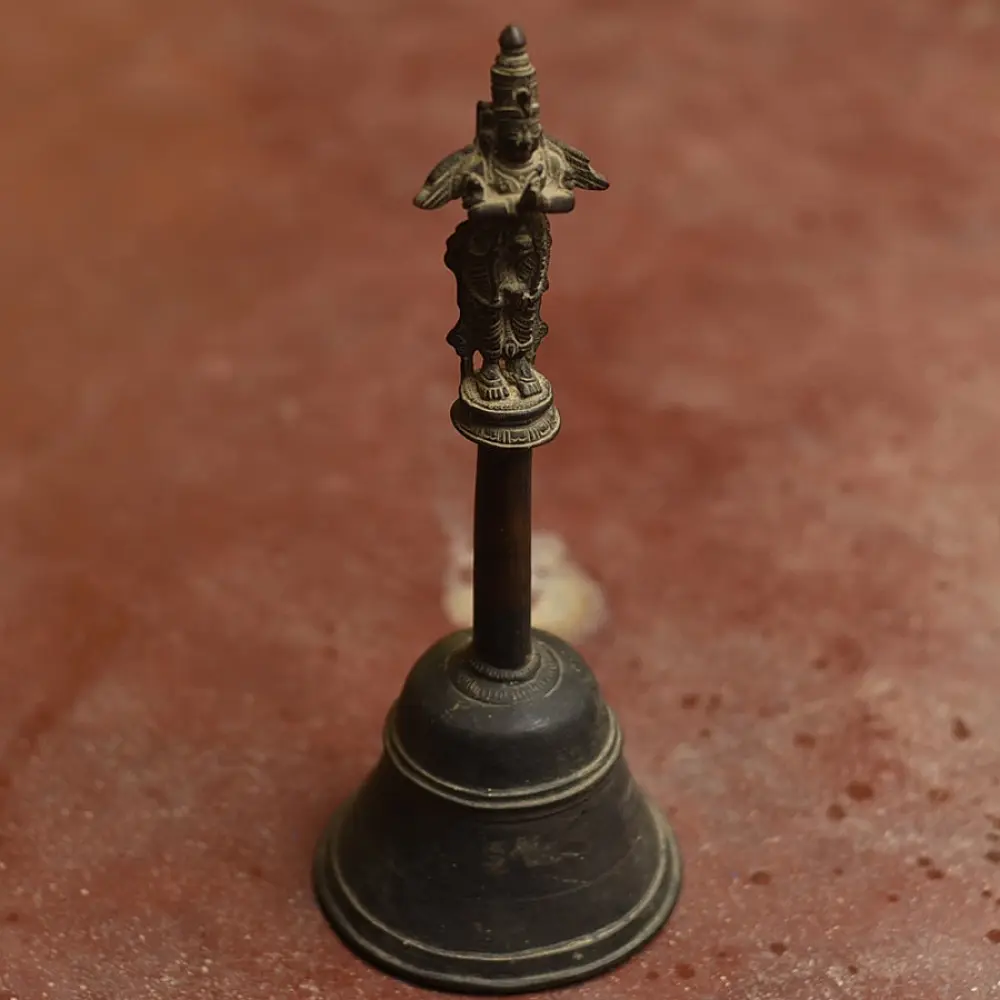Shop Antique from Khajuraho Brass Garuda Bell 