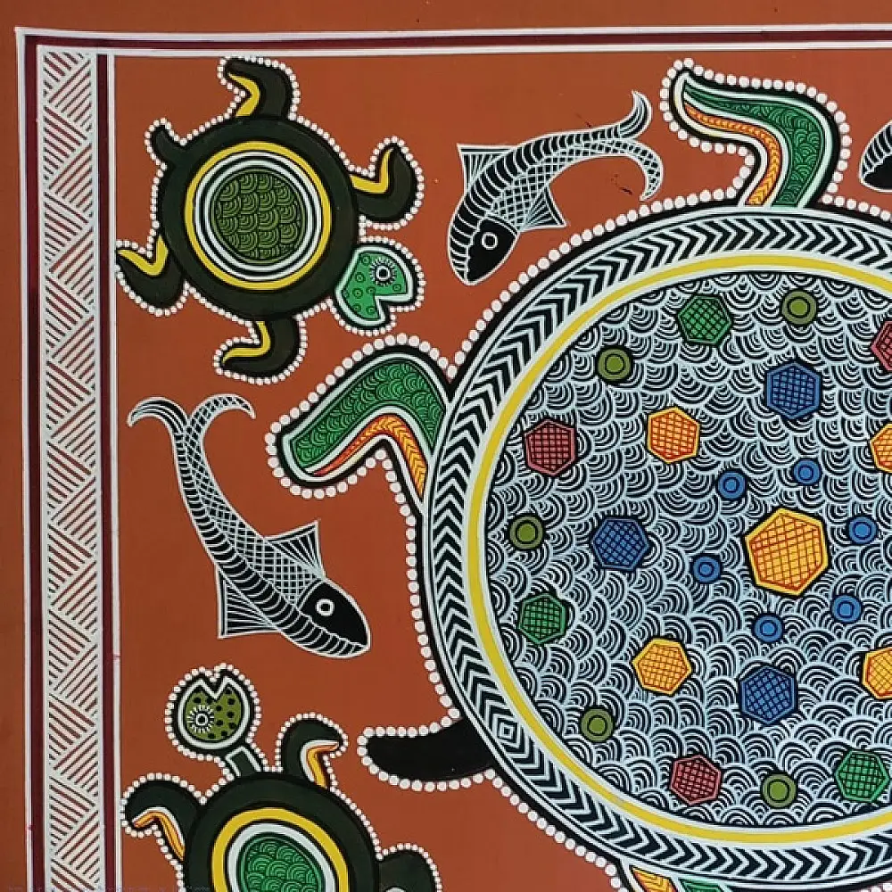 shop Mandana Art - Lucky Charm Turtle ( 11 x 14 inch)