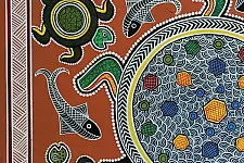 Mandana Art - Painting | Lucky Charm Turtle ( 11 x 14 inch)