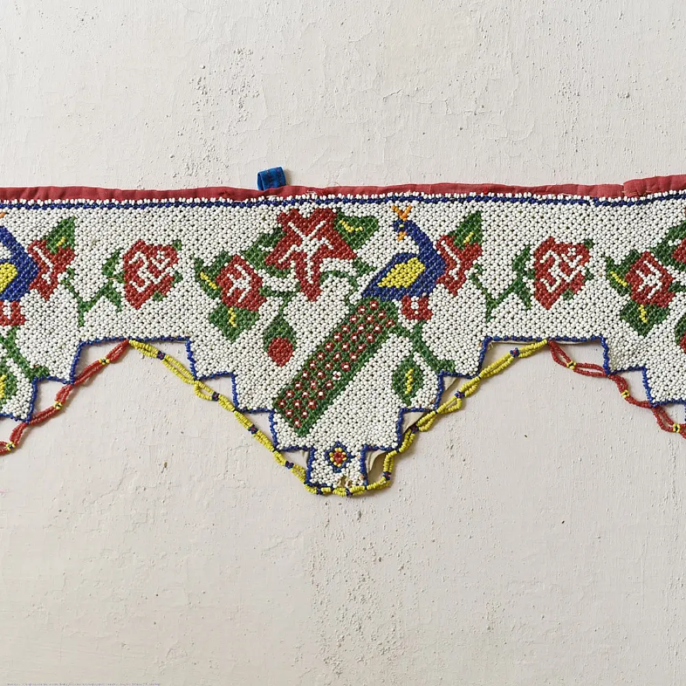 Bead Work ~ Antique Door Toran - Peacock Motif