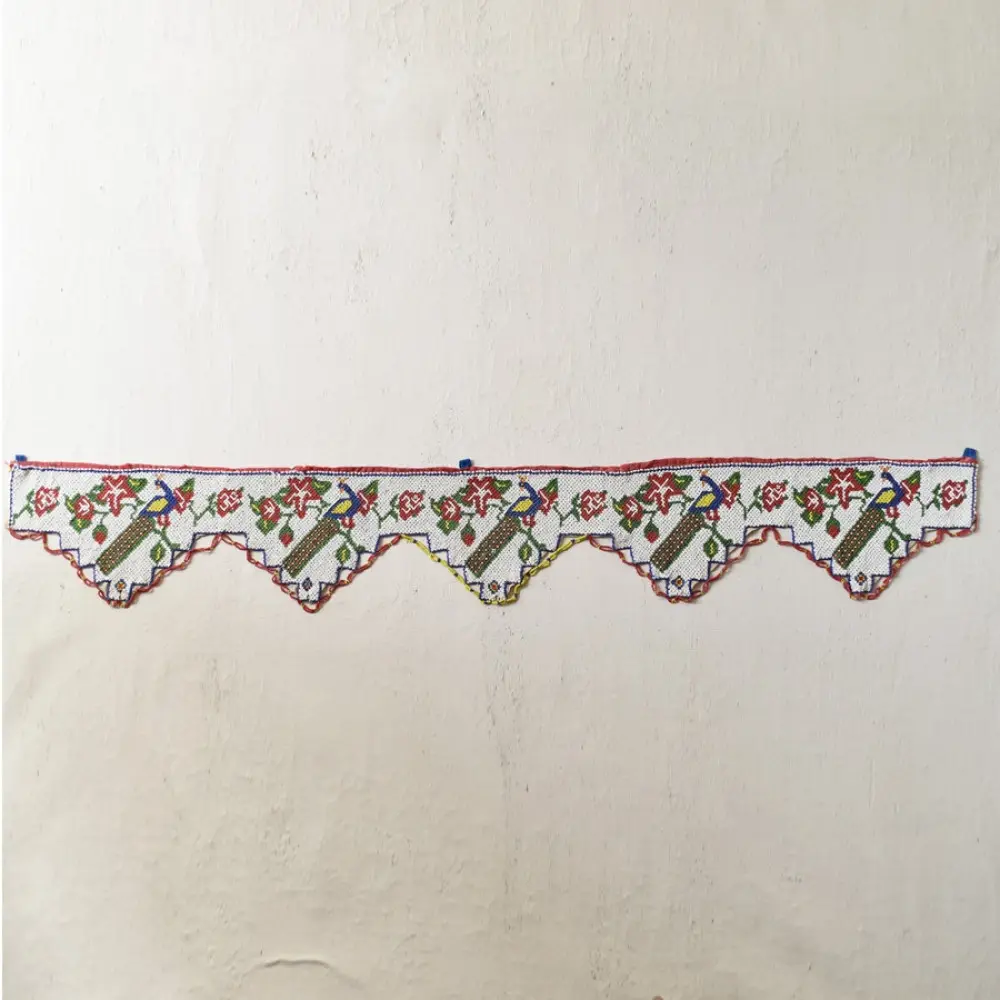 Bead Work ~ Antique Door Toran - Peacock Motif