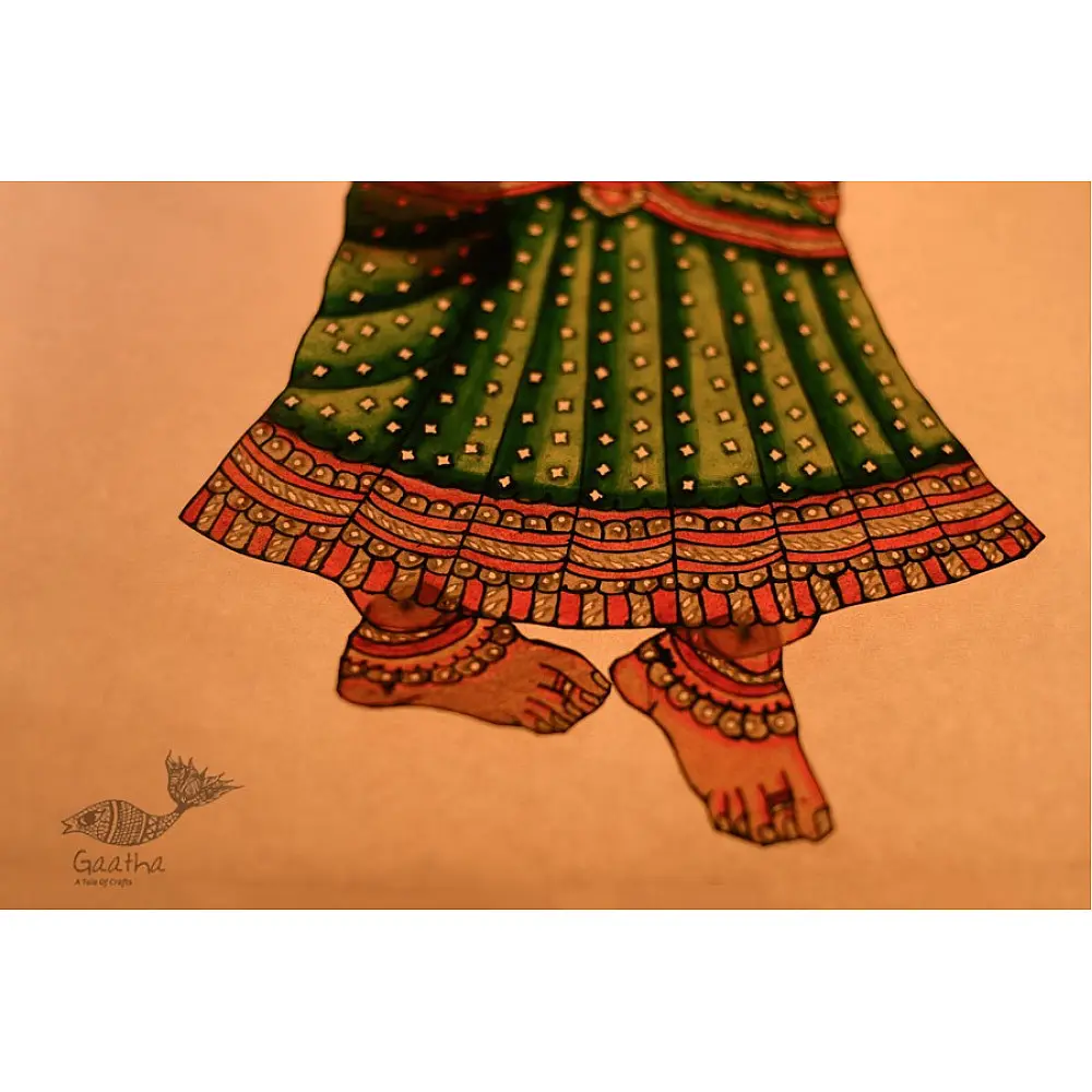 Handmade leather puppet-radhika