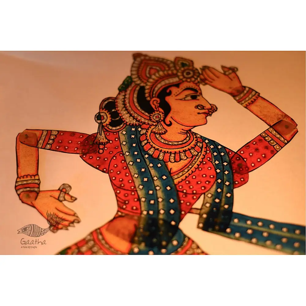 Handmade leather puppet- radha