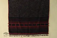 Breezy Mangroves | Handwoven Bhujodi Cotton Dupatta - Navy Blue