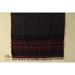 Breezy Mangroves | Handwoven Bhujodi Cotton Dupatta - Navy Blue