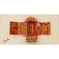 कथनिक ☀ Kaavad a Wooden Shrine ( RED - 29 cm) ~ 113