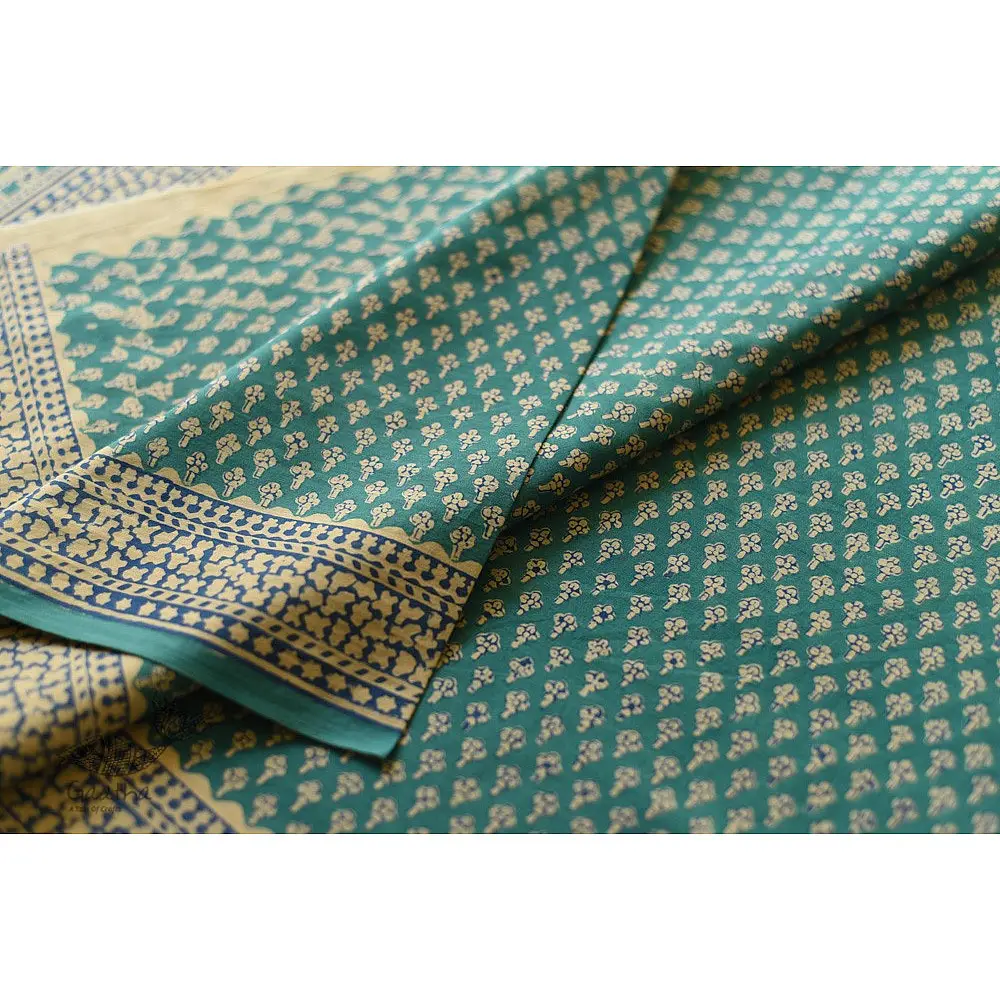 Shop Gamthi Block Print pure cotton saree