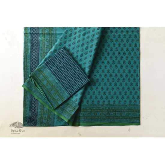 Shop Gamthi Block Print pure cotton saree