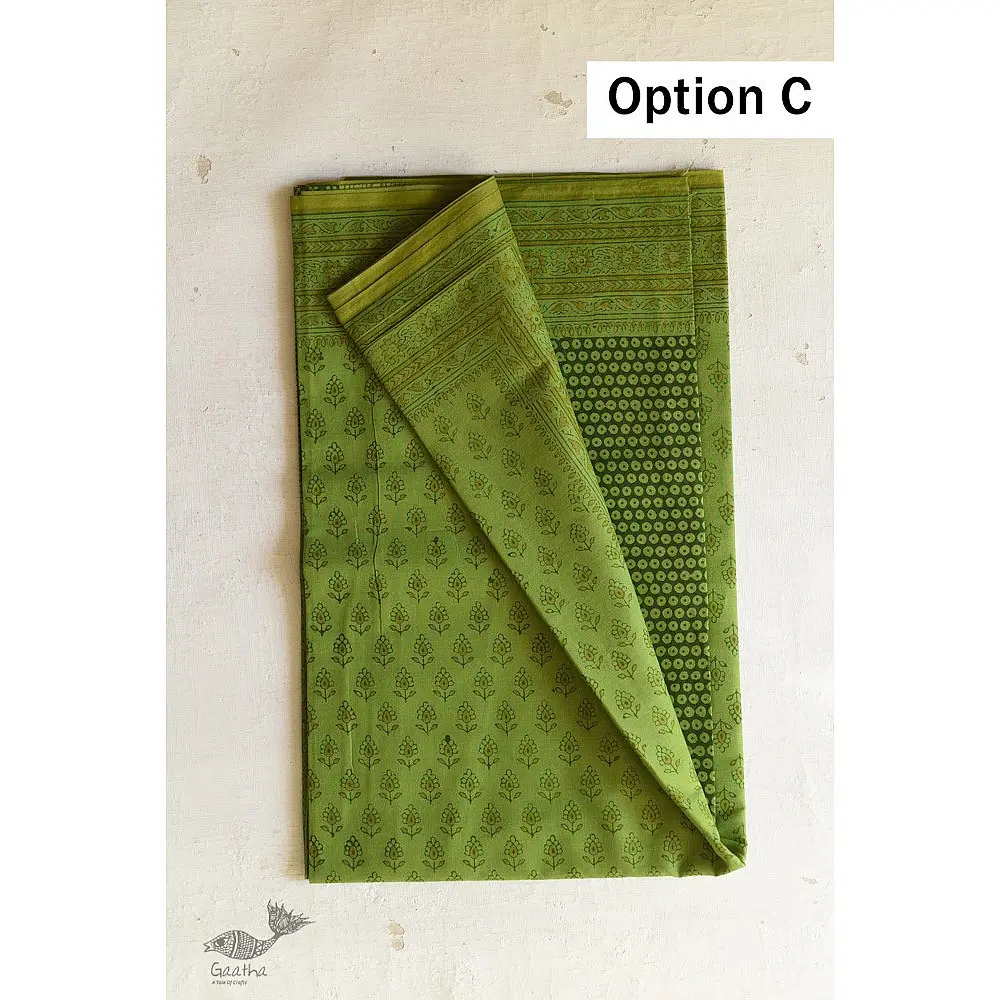 Shop Gamthi Block Print pure cotton saree