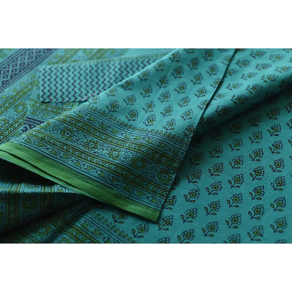 Shop Gamthi Block Print pure cotton saree