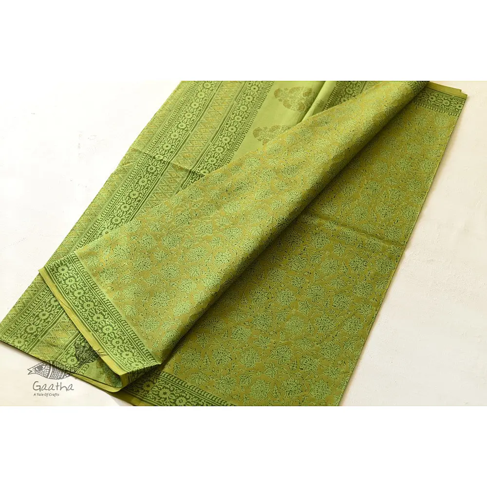 Shop Gamthi Block Print pure cotton saree