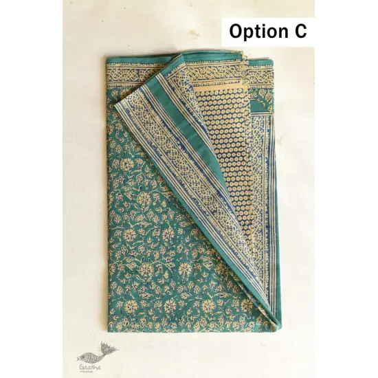 Shop Gamthi Block Print pure cotton saree