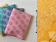 Eshana ~ Gaamthi Print . Cotton Saree ( Four Color Options ) F