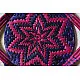Moonj Grass handicraft - Serving Tray-Pink & Purple