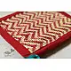 Moonj Grass handicraft - Hand Fan in red color