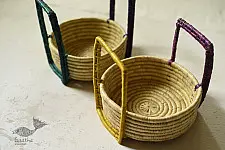 Moonj Grass Basket | Handmade Multipurpose basket (Two Colour Options)