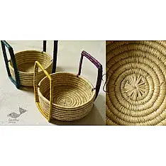 Moonj Grass Basket | Handmade Multipurpose basket (Two Colour Options)